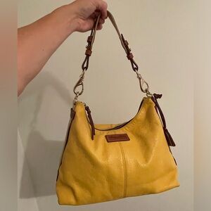 Dooney & Bourke VINTAGE Yellow Leather Hobo Shoulder Bag